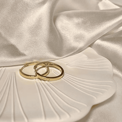 Classic Simple Matte Golden Round Circle Shaped Korean Style Hoop Earrings for Women