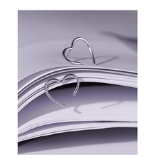 Simple Silver Metallic Love Heart Stud Korean Fashion Earrings for Girls